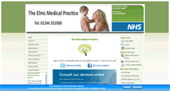 Desktop Screenshot of elmsmedicalcentre.co.uk